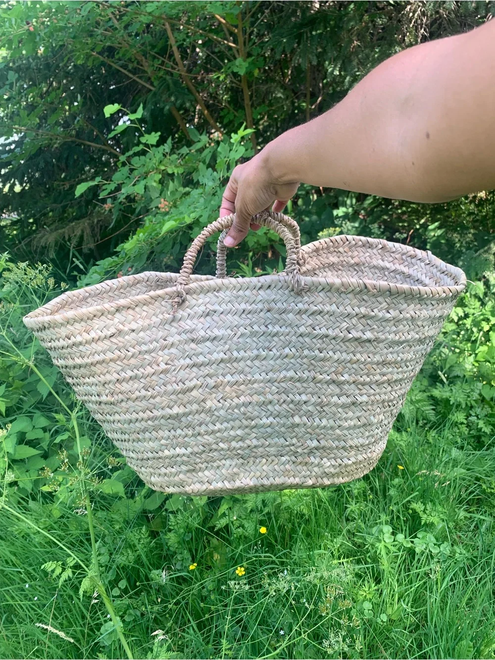 New picnic basket bag handmade beach basket - Picture 8 of 10